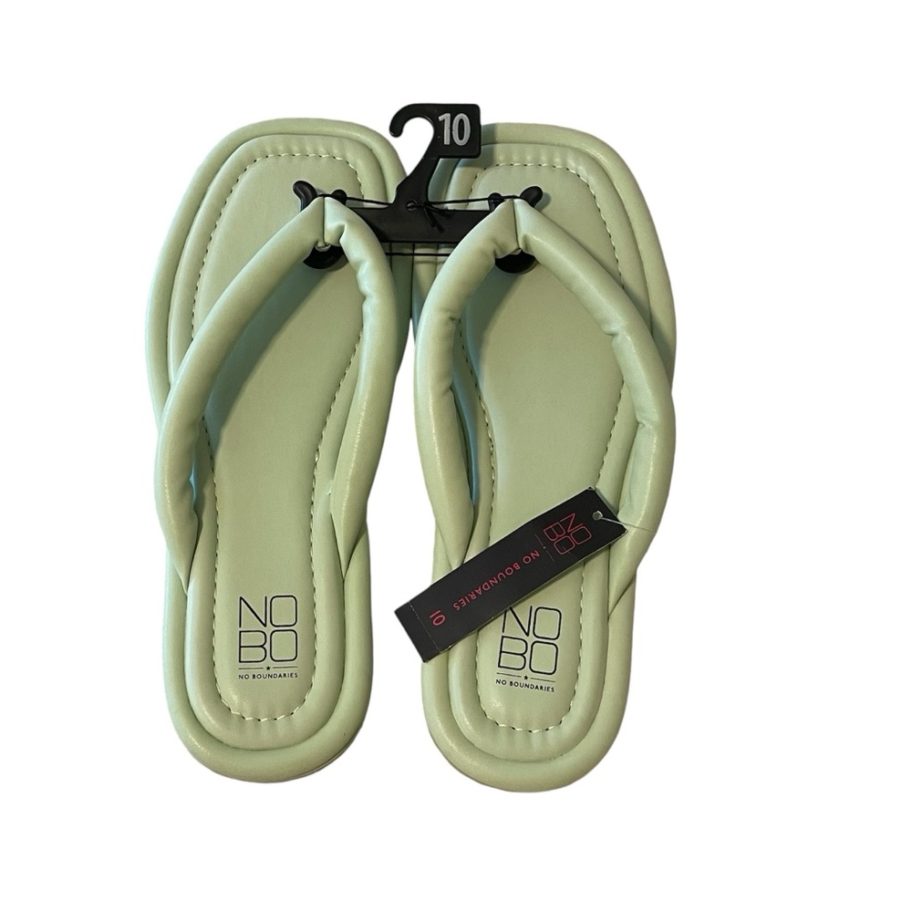 No Boundaries Puffy Mint Memory Foam Flip Flops - 10